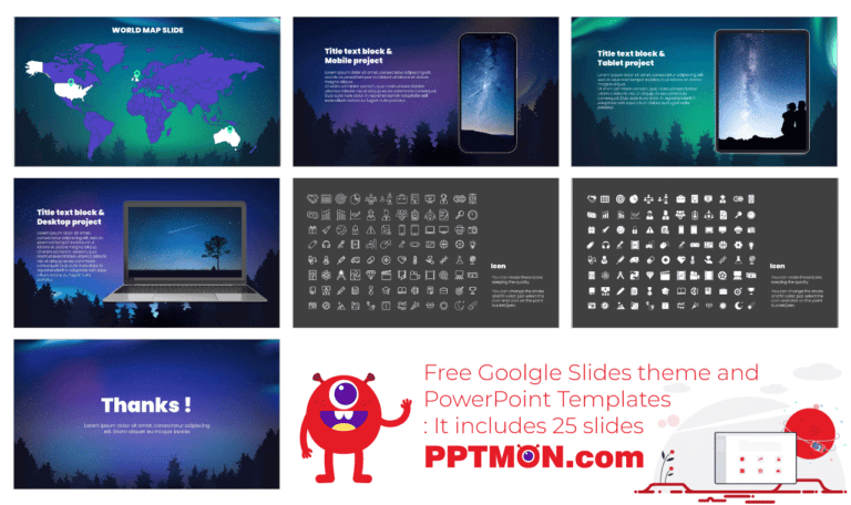 Aurora Borealis Free Google Slides Theme PowerPoint Template