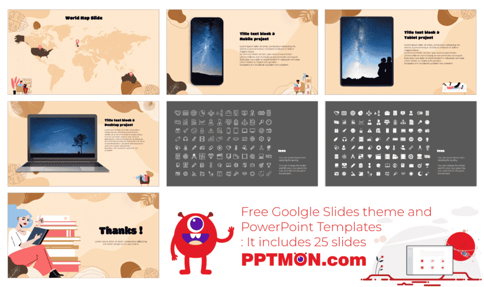 template ppt book lovers presentation