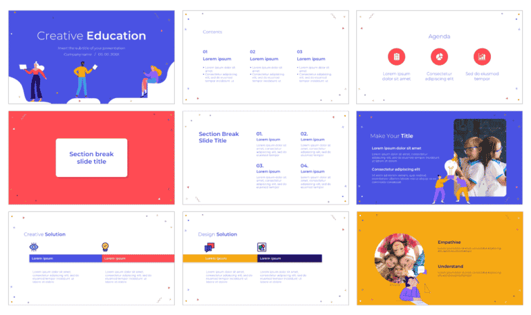 Creative Education Free Presentation Template-google Slides Powerpoint