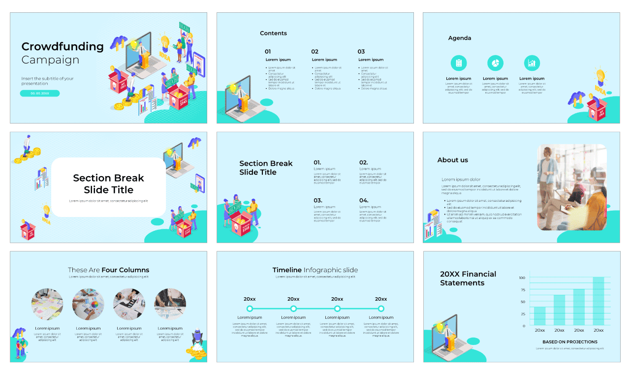 Crowdfunding Campaign Free Google Slides Theme PowerPoint Template
