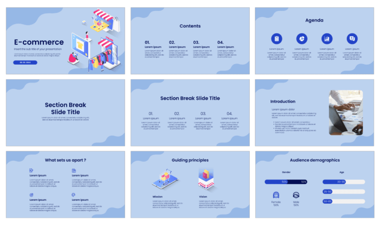 E-commerce Free Presentation Template - Google Slides And PowerPoint