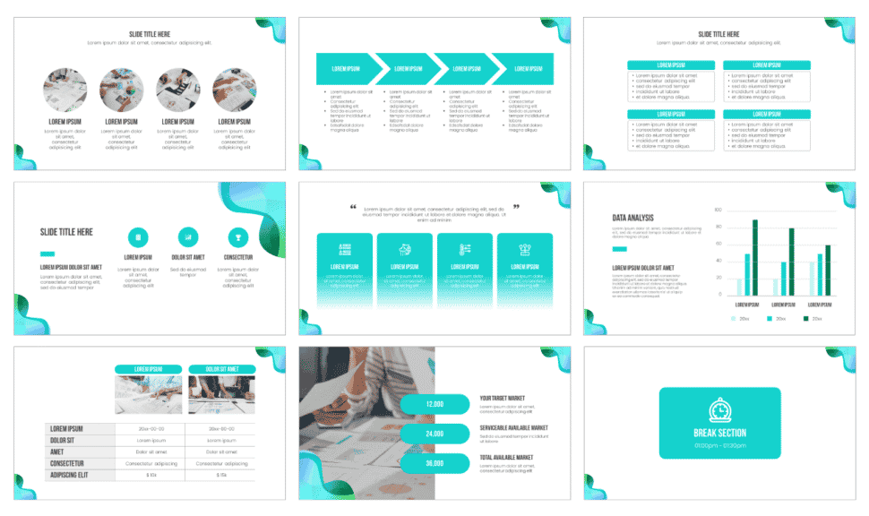 Elegant Wave Free Google Slides Theme PowerPoint Template