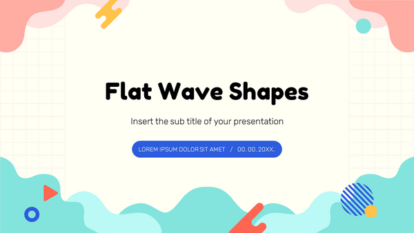 Flat Wave Shapes Free Presentation Background Design