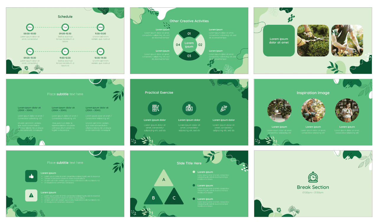 Gardening Google Slides Theme PowerPoint Template Free Download