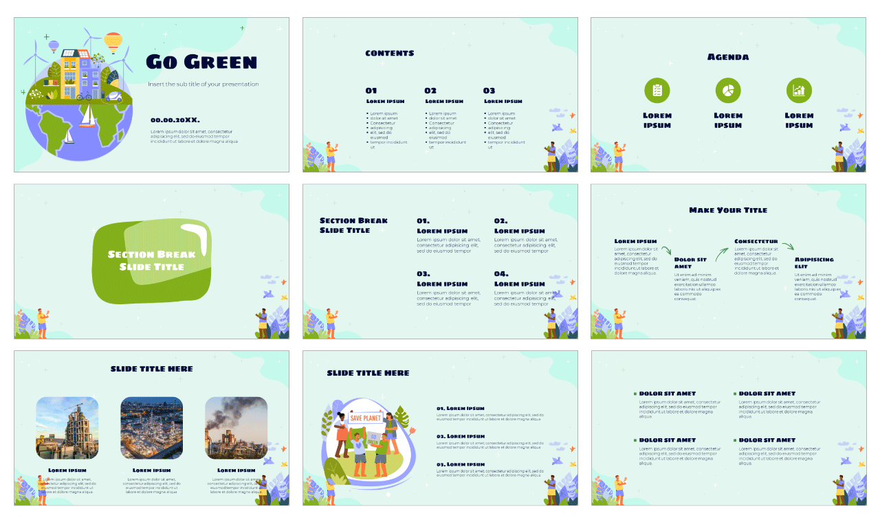 Go Green Free Google Slides PowerPoint Template
