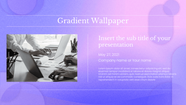 Gradient Wallpaper Free Google Slides and PowerPoint Template