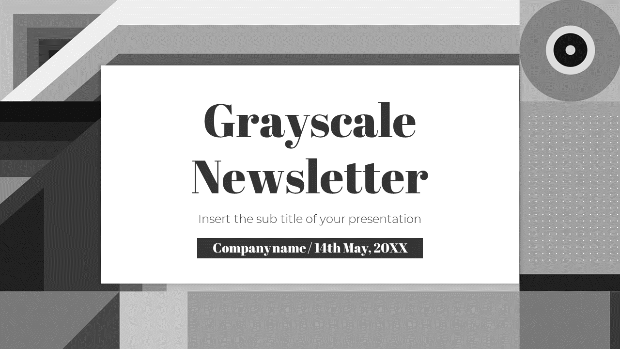 Grayscale Newsletter Free Presentation Template