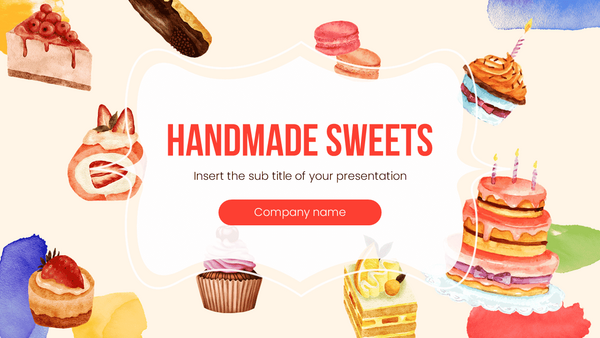 Handmade Sweets Free Presentation Template