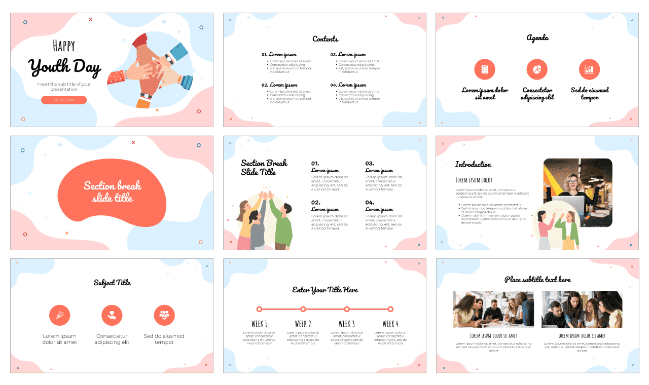 Happy International Youth Day Google Slides PowerPoint Template