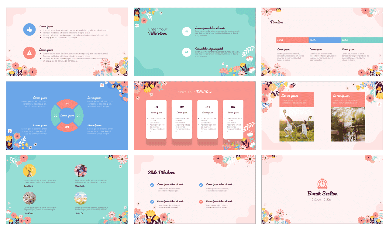 Hello Spring Google Slides Theme PowerPoint Template Free Download