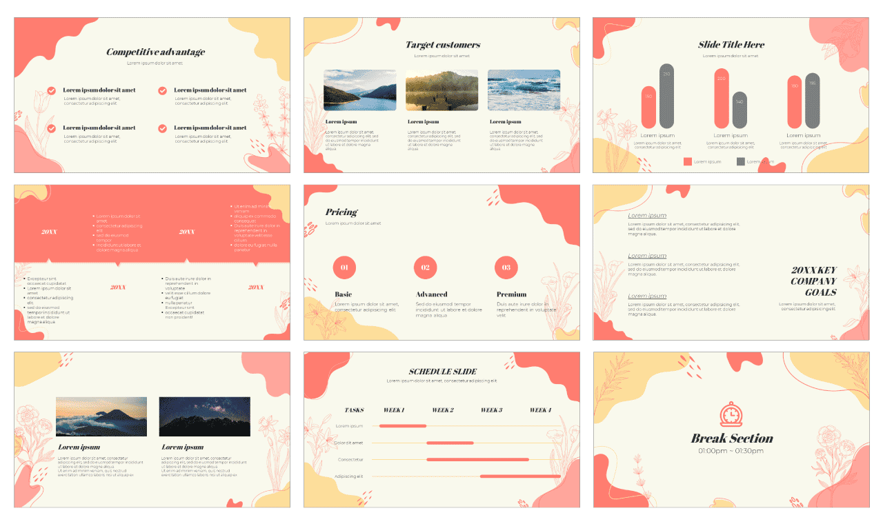 Inspirational Art Google Slides Theme PowerPoint Template Free Download