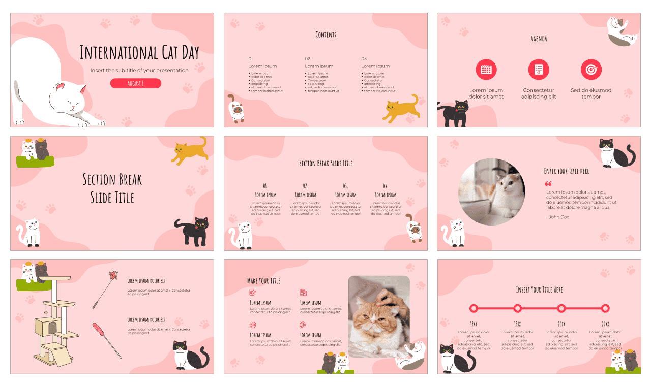 cat powerpoint template