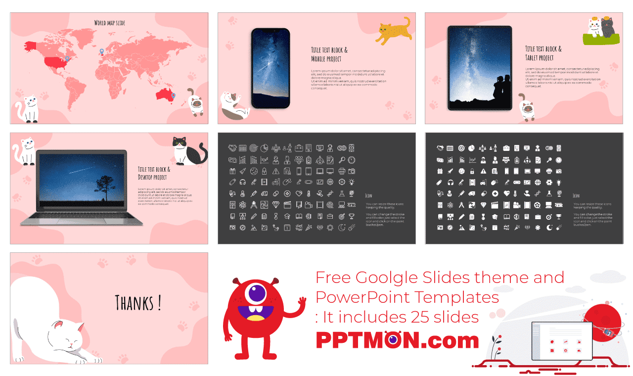 International Cat Day Presentation Background Design Free Google Slides Theme PowerPoint Template