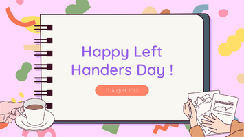 Left Handers Day Free Presentation Template