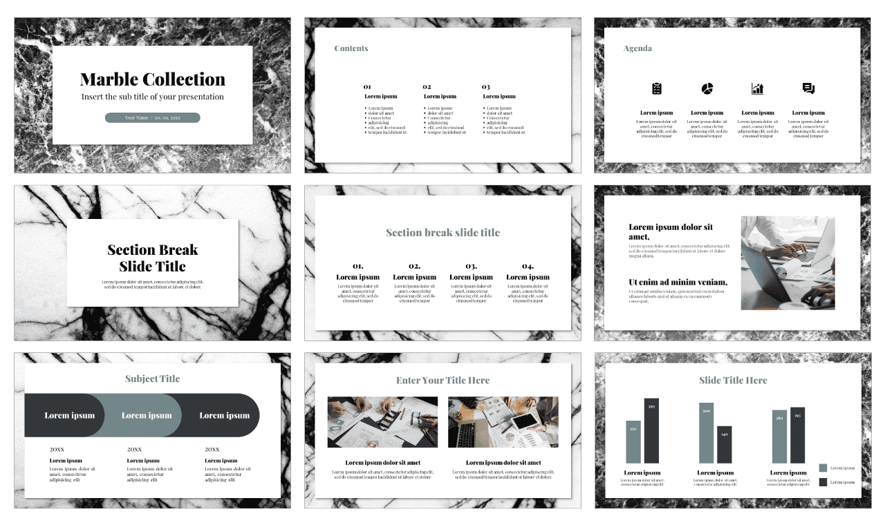 Marble Collection Free Google Slides Theme PowerPoint Template