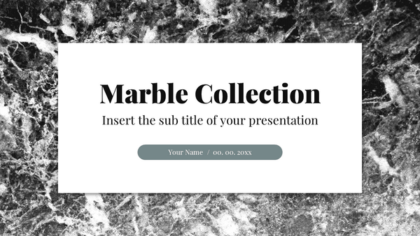 Marble Collection Free Presentation Template