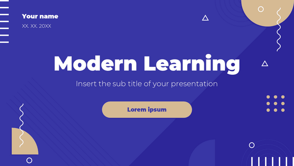 Modern Learning Free Presentation Template