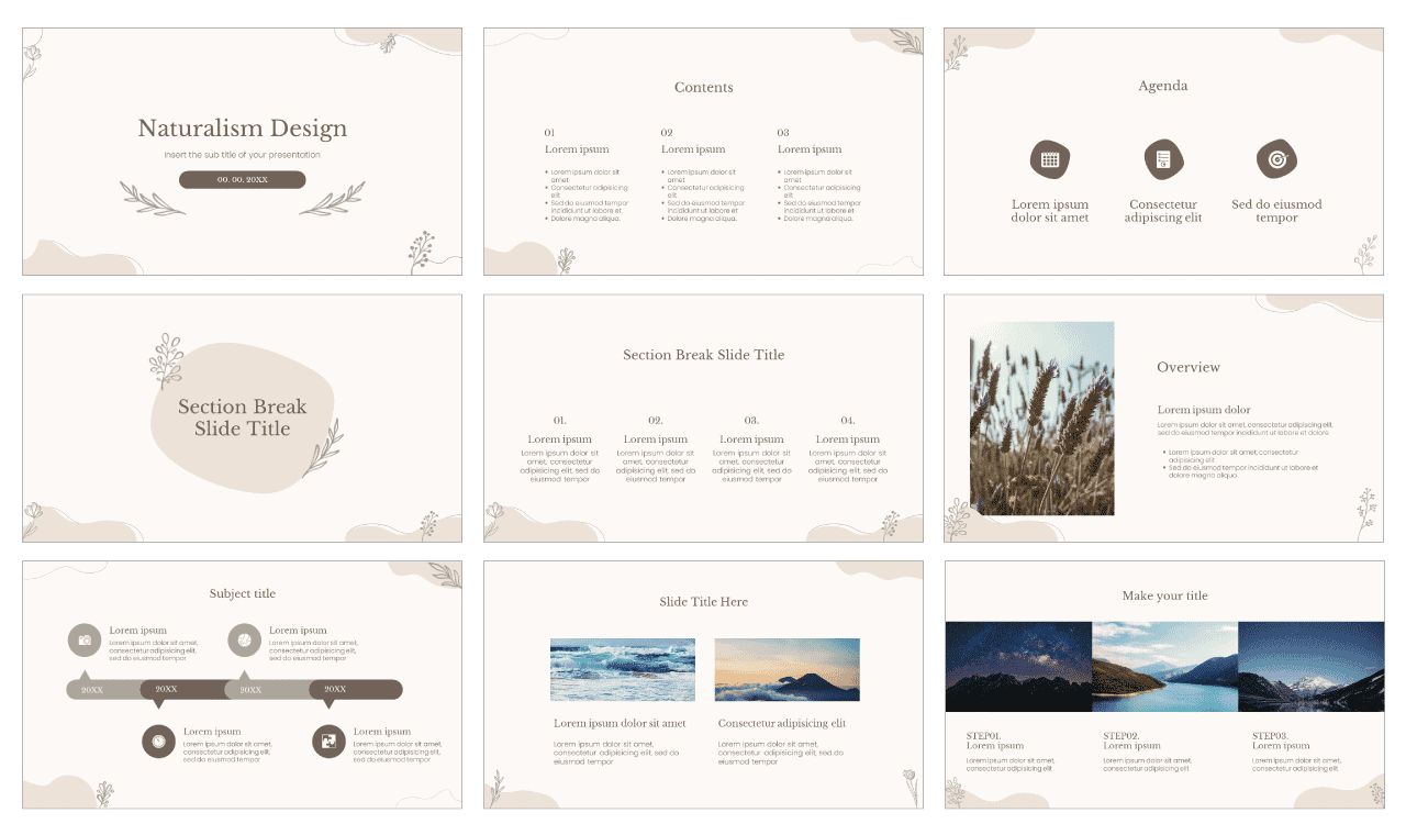Naturalism Design Free Google Slides Theme PowerPoint Template