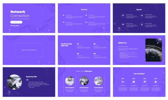 Network Connection Free Presentation Template