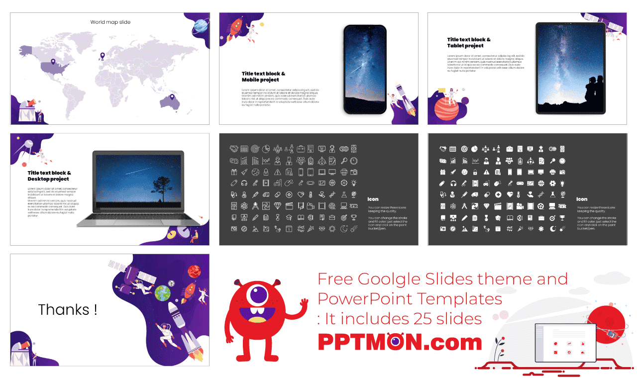 Space Lesson Presentation Background Design Free Google Slides Theme PowerPoint Template