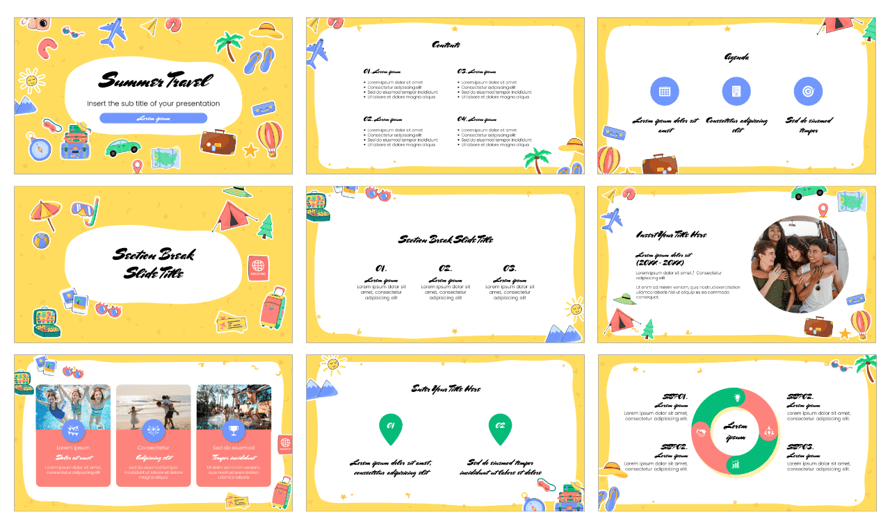 Summer Travel Free Google Slides Theme PowerPoint Template