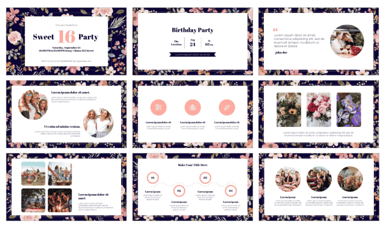 Sweet Sixteen Free Presentation Template