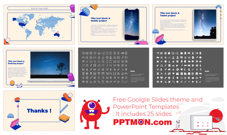 Vibrant Geometric Shape Free Google Slides Theme PowerPoint Template