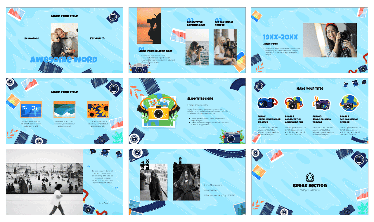 World Photo Day Google Slides Theme PowerPoint Template Free Download