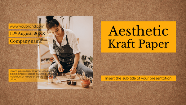 Aesthetic Kraft Paper Free Google Slides and PowerPoint Template
