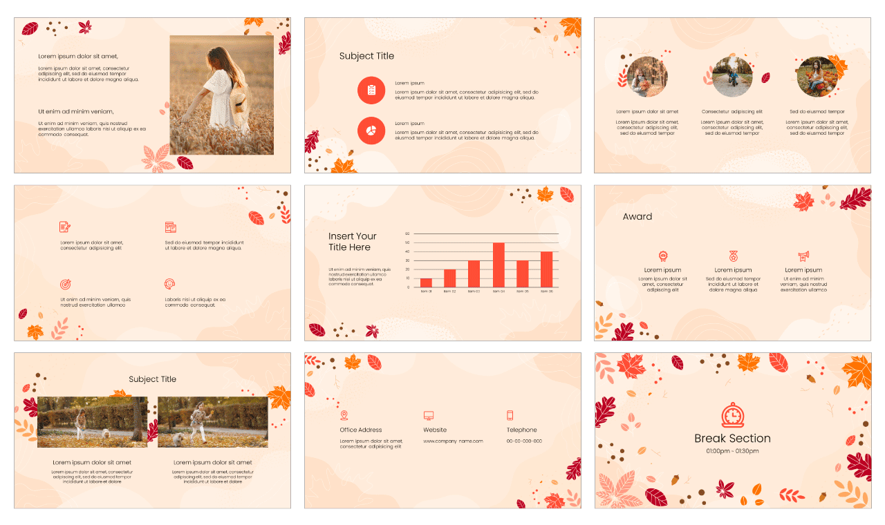 Artistic Abstract Autumn PowerPoint Template Free Download