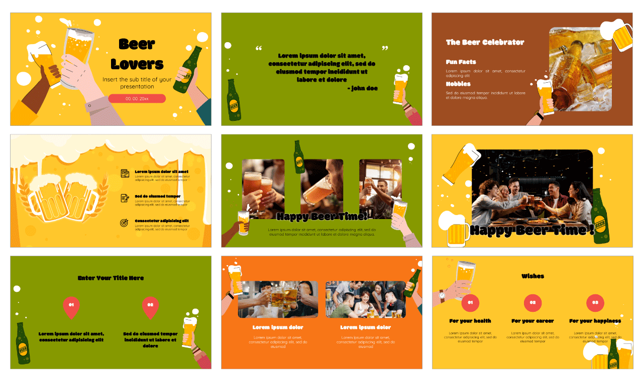 Beer Lovers Free Google Slides Theme PowerPoint Template