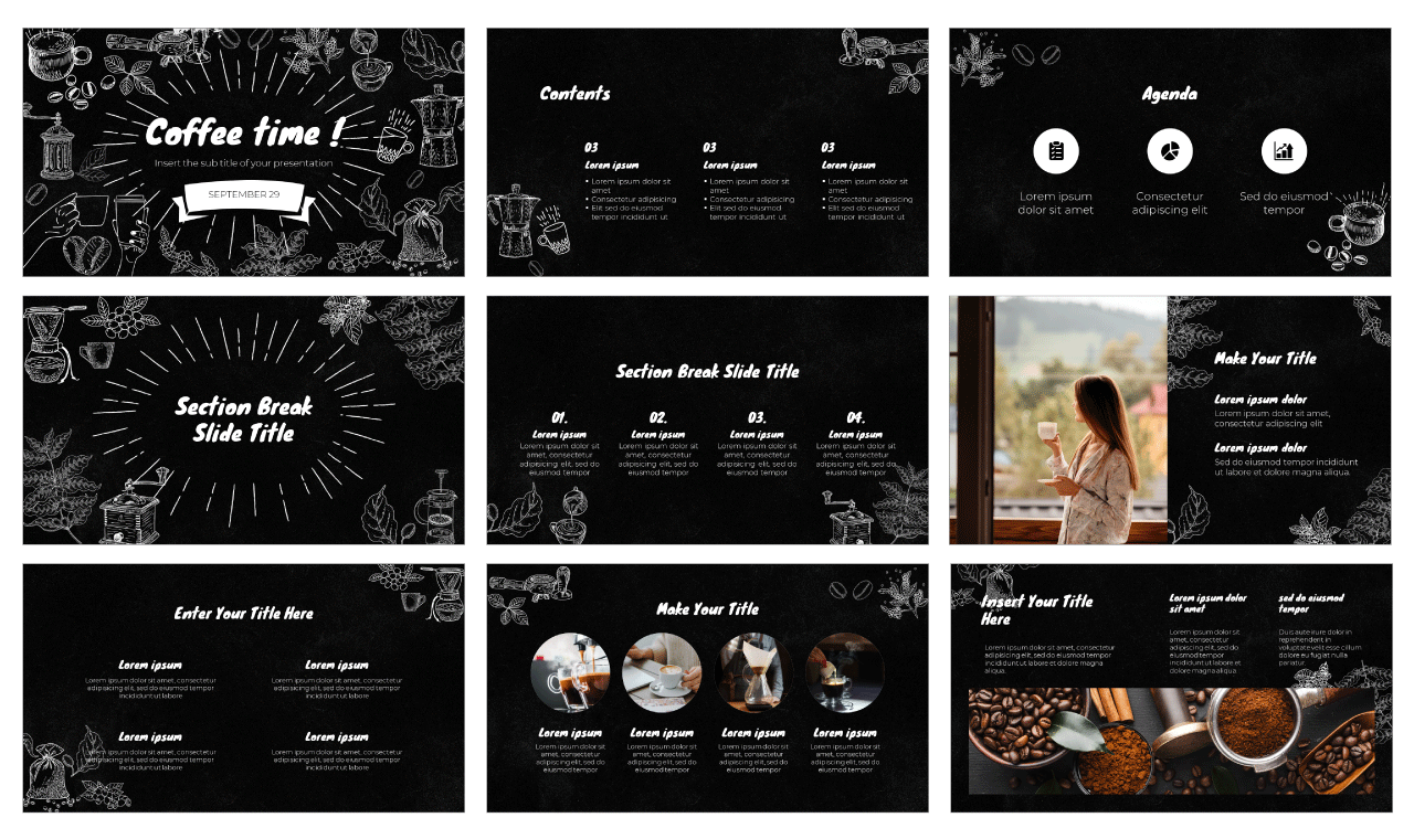 Coffee Time Free Google Slides Theme PowerPoint Template