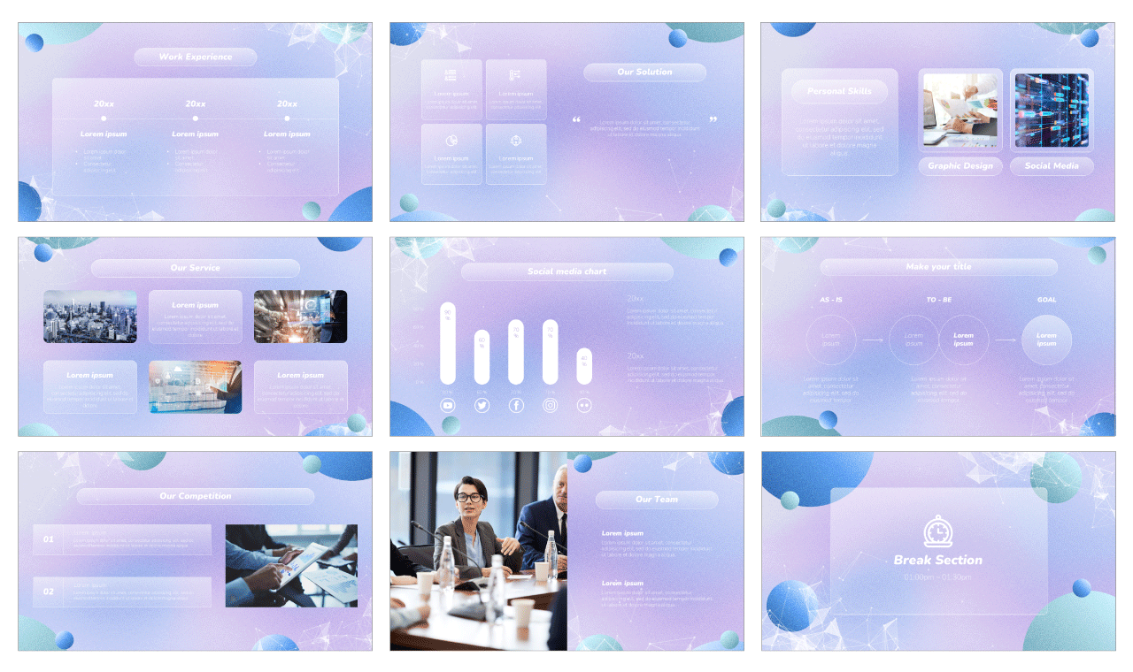 Extended Reality Google Slides PowerPoint Template Free Download