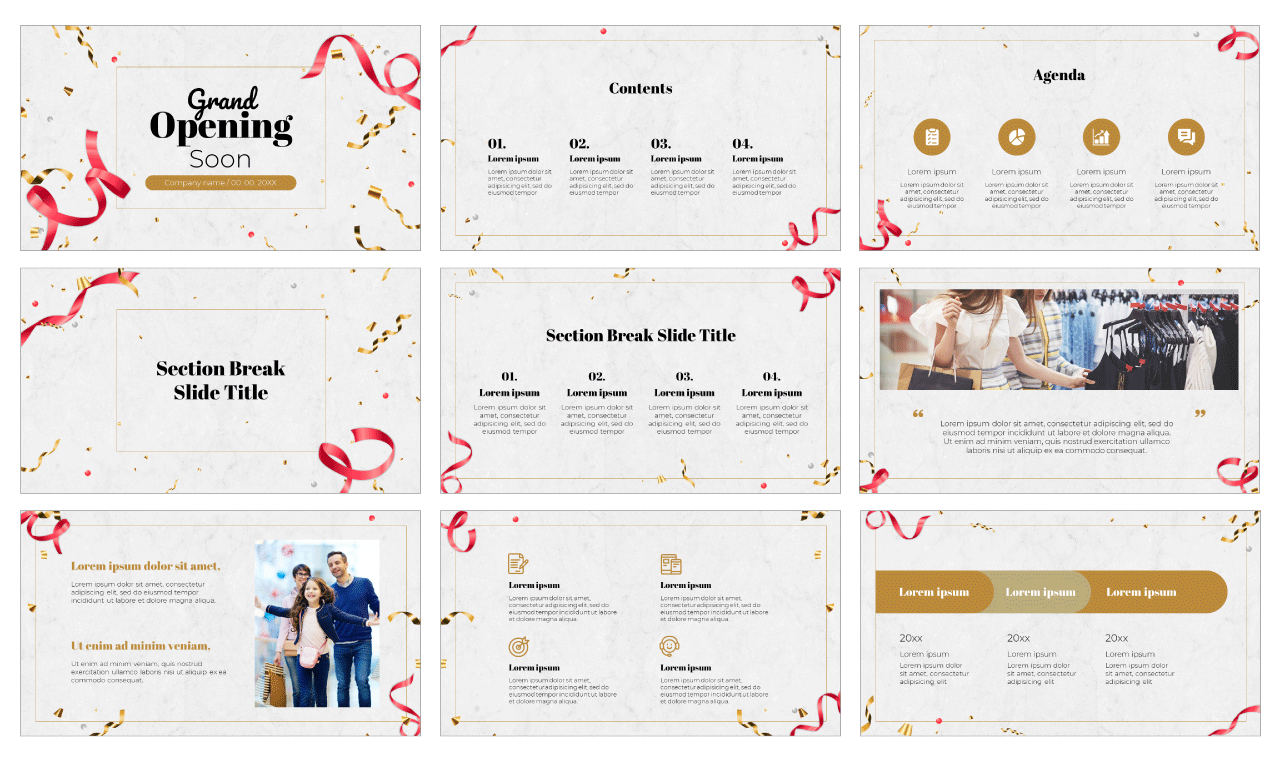 Grand opening-related design templates