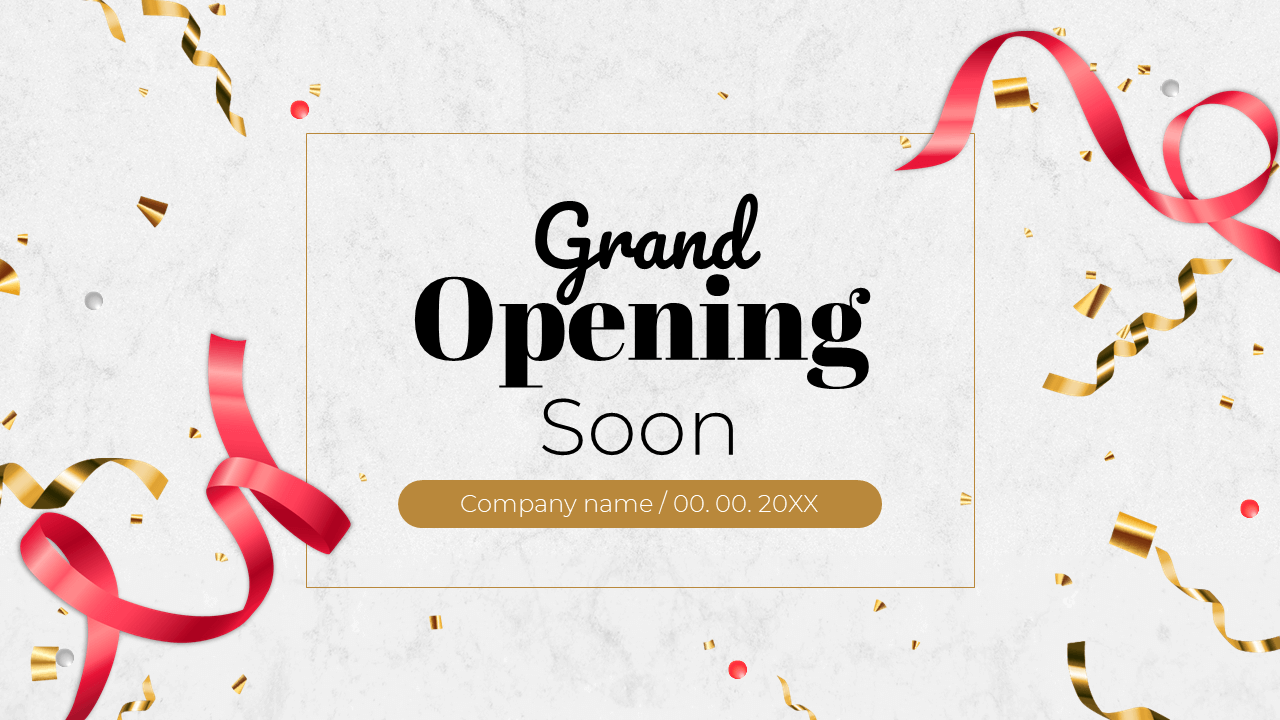 Grand Opening Soon Free Google Slides Theme PowerPoint Template