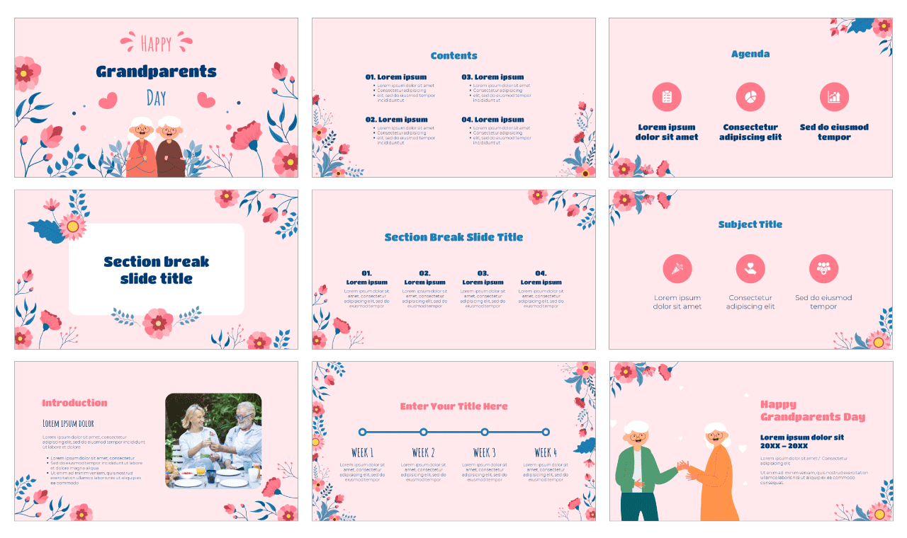 Happy Grandparents Day Free Google Slides Template