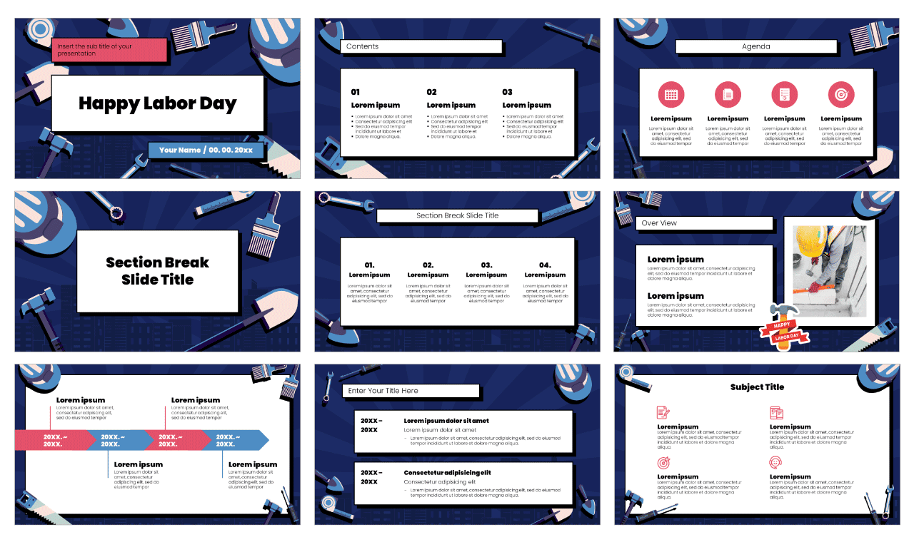 Happy Labor Day Free Google Slides Theme PowerPoint Template