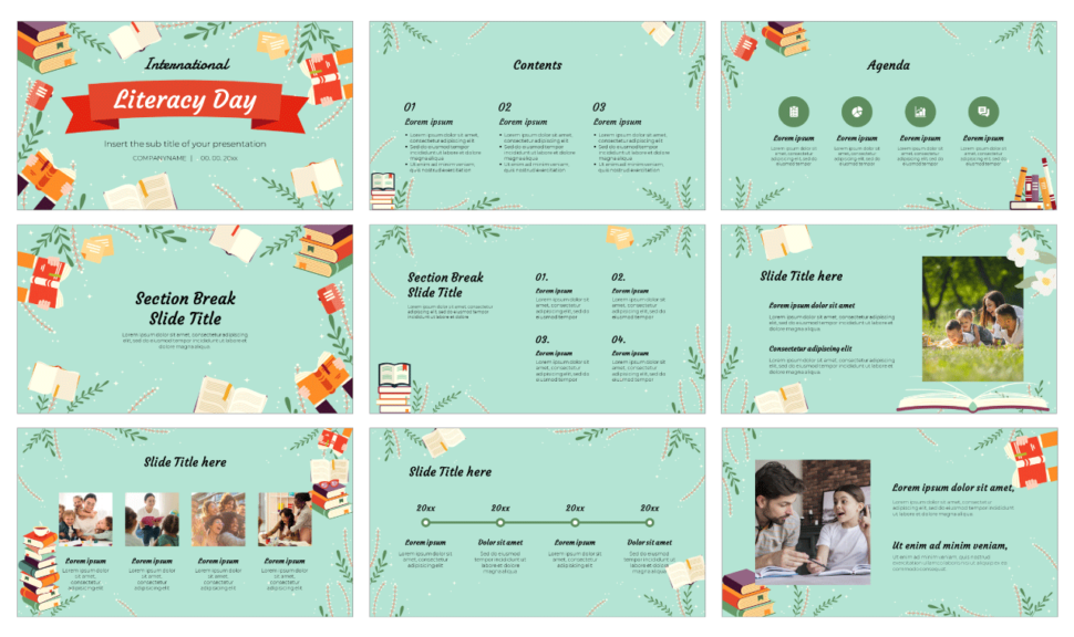 International Literacy Day Free Google Slides PowerPoint Template