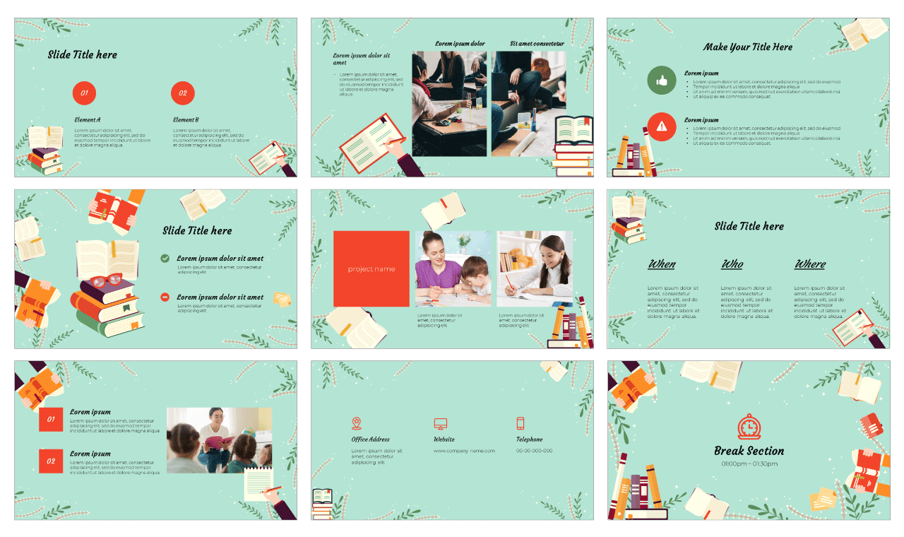 International Literacy Day Free PowerPoint Template Theme