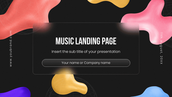 Music Landing Page Free Google Slides PowerPoint Template
