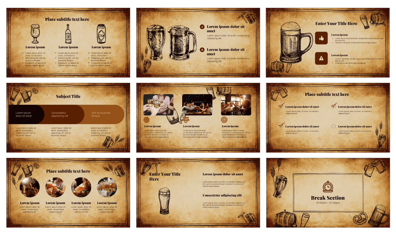 National Drink Beer Day PowerPoint Template Free Download