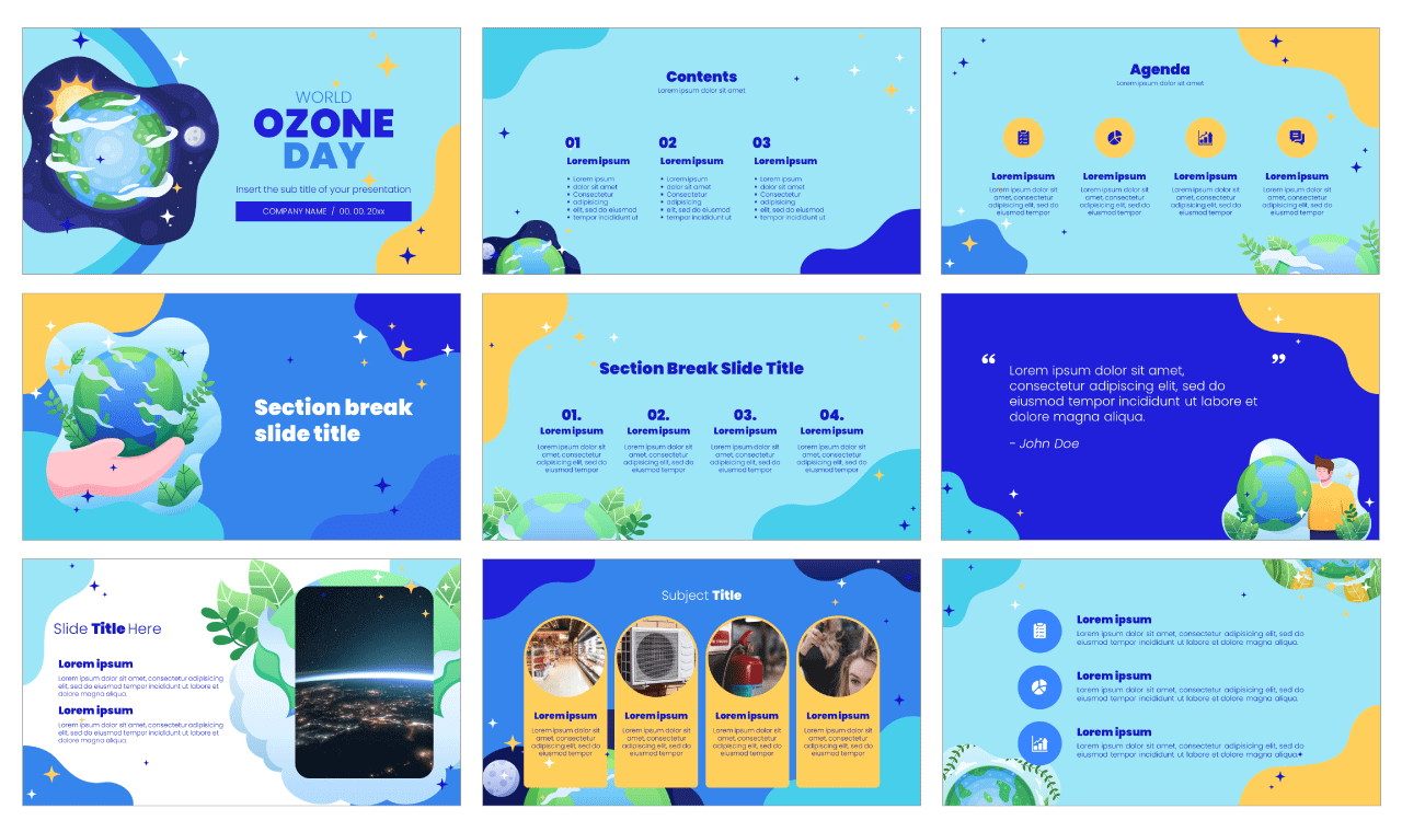 Ozone Day Free Google Slides Theme PowerPoint Template