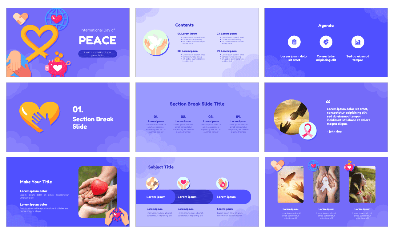 Peace Day Free Google Slides Theme PowerPoint Template