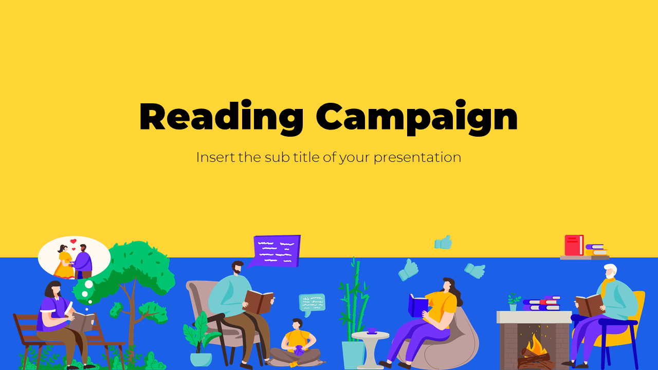 Reading Campaign Free Google Slides PowerPoint Template