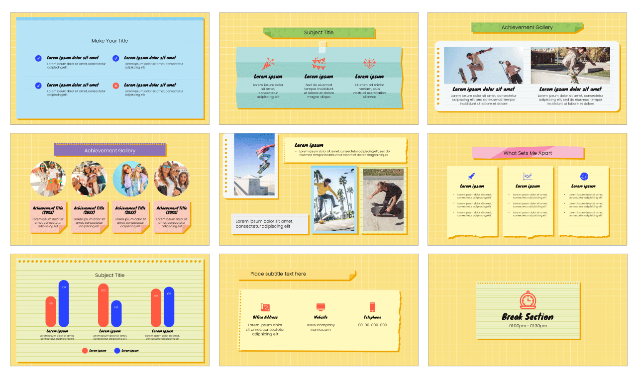 Simple Index Card PowerPoint Template Free Download