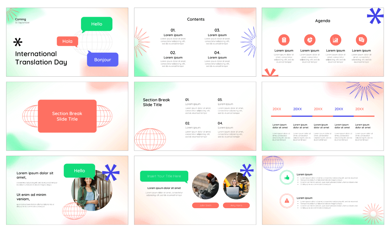 Translation Day Free Google Slides Theme Template