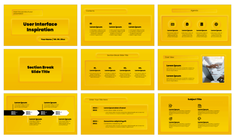 User Interface Inspiration Free Google Slides PowerPoint Template