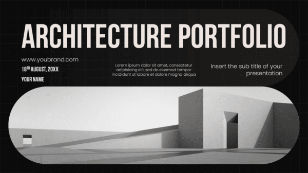 Architecture Portfolio Free Google Slides PowerPoint Template