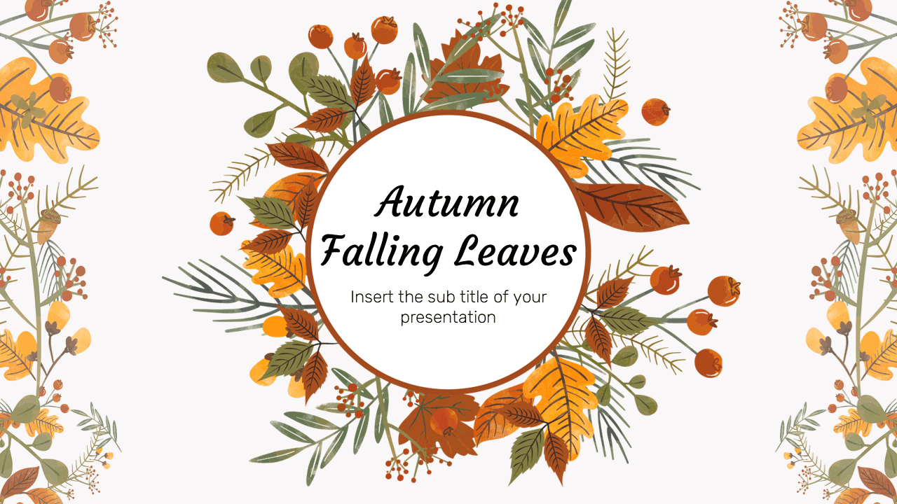 Autumn Falling Leaves Free Google Slides PowerPoint Template