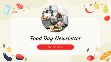 Food Day Newsletter Free Google Slides and PowerPoint Template